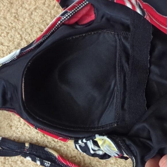 Baltex Floral Lined Bra One Piece Swimsuit Size 8/30 - Picture 7 of 11